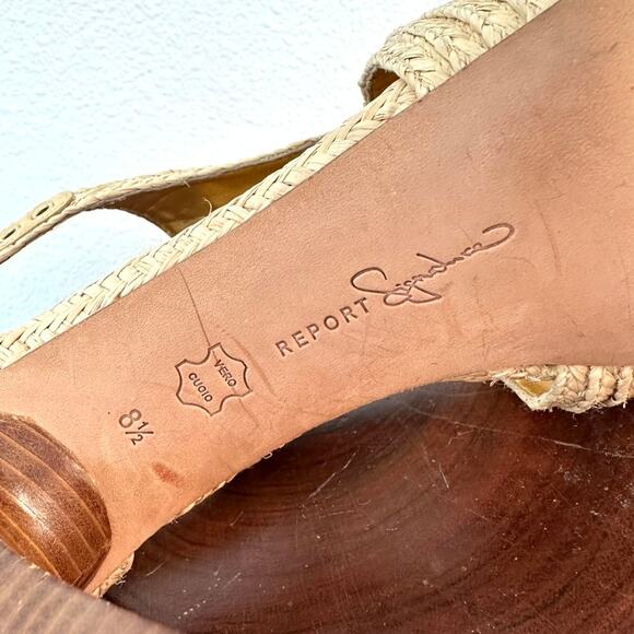 Report Signature Lucie 2 Platform Raffia Heels, Size 8.5, Excellent Condition - Picture 9 of 9